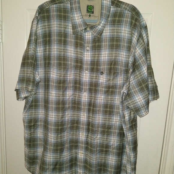 Timberland Other - Timberland Checkered Button Down Short Sleeve Shirt Men's sz XL.